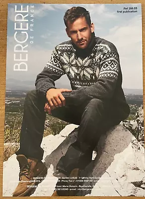 £3.79 • Buy Mens Snowflake Jacquard Sweater KNITTING PATTERN Jumper Bergere France 288.03