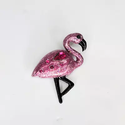 Vintage Flamingo Brooch Pink Pin • $12