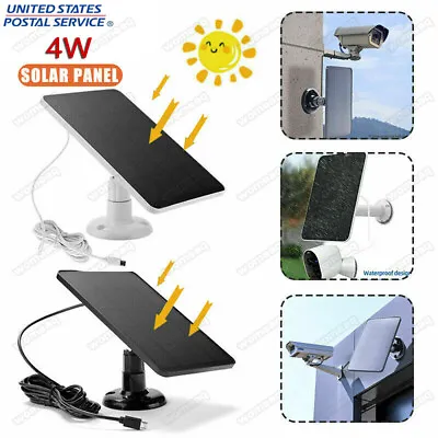 $20.88 • Buy Solar Panel For Ring Spotlight Camera Security Cam Battery Charger Outdoor 4W 5V