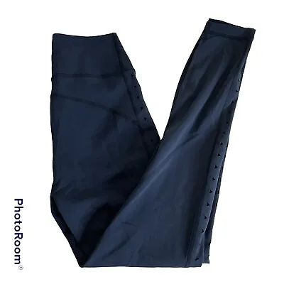 GiGi C Katrina Laser Cut Leggings Hi-Rise 10.5” Navy Blue Sz.MX27” • $39.99