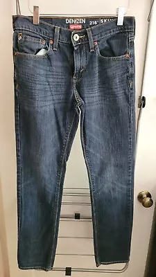 Levi’s Denizen 216 Skinny Mens 29x32 Stretch Blue Jeans • $10.95
