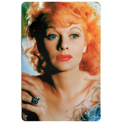 Vintage Lucille Ball Metal Sign 50s I Love Lucy TV Actress Retro Tin Sign 12x8  • $13.50