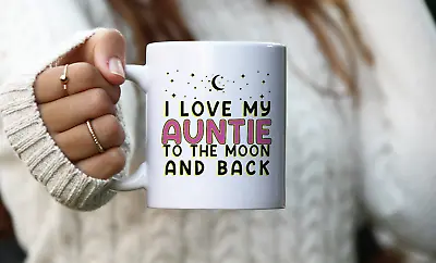 I Love My Grandma Grandad Mother Father Any Family Member Gift Mug Moon And Back • £8