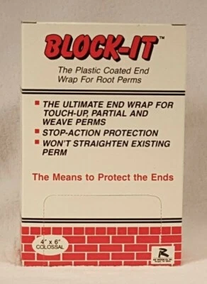 $28 • Buy BLOCK-IT Plastic Coated End Wrap Papers For Root & Previously Permed Hair 4 X6  