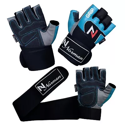 £4.99 • Buy Sea Green Weight Lifting Gym Padded Leather Training Workout Fitness Gloves