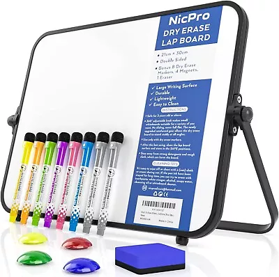 Nicpro Dry Erase Mini Whiteboard A3 30 X 40 Cm • £10.99