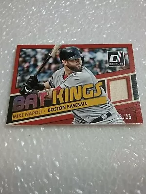 Mike Napoli Red Sox 2015 Donruss Bat Kings Game Used Bat #21 23/25 • $25.30