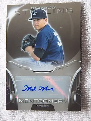 New York Yankees Mark Montgomery Signed 2013 Bowman Sterling Auto Card Qty. • $9.99