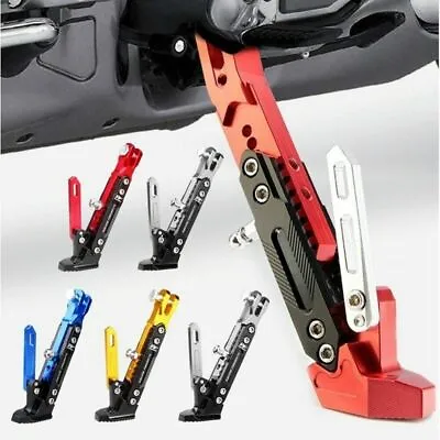 Motorcycle CNC Aluminum Alloy Kickstand Foot Side Support Kick Stand Adjustable • $13.77