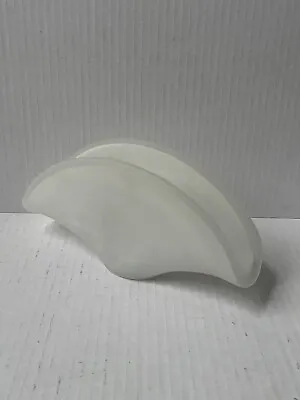 VINTAGE White Swirl Murano Glass Napkin Holder • $22.99