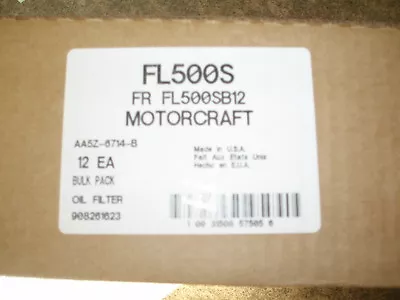 12 NEW Motorcraft FL500SB12 Engine Oil Filter FL500S CASE FAST FREE SHIPPING • $66