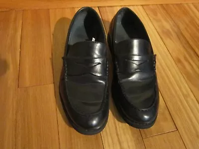 Merona Mens Black  Loafers Slip On Dress Shoes Size 10.5 Great Condition #SHOE 7 • $18