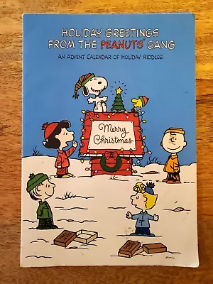 Vintage 1971 Hallmark Peanuts Advent Calendar W/ Snoopy Card Holiday Greetings • $13.99