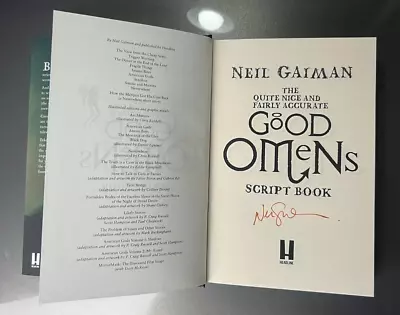 .Neil Gaiman Good Omens Script Book - SIGNED 1st Edition - Trusted Seller ✅!! • £159.99