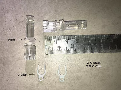 New Vertical Blind Part Stem (Hook) With C Clip - No Carrier 2 Qty  • $4.99