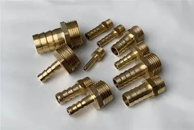£2.26 • Buy BSP Taper Thread X Hose Tail Connector Brass Pipe Fitting For Air Water Fuel Gas
