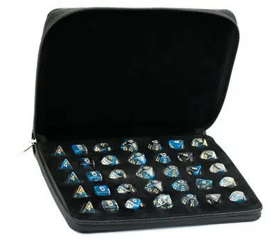 Black Leather Padded Dice Storage Tray - RPG DnD D&D Dungeons Dragons D20 AD&D • $29.95