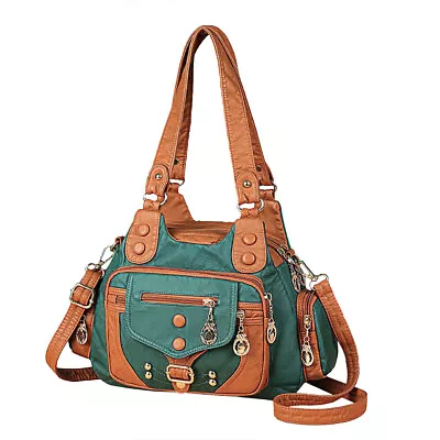 Roomy Hobo Women Handbags Purse Satchel Shoulder Bags Tote Washed Leather Bag • $21.84