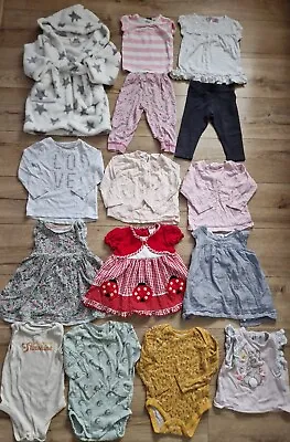 Baby Girl Clothes Bundle 12-18 Months Outfits Zara F&F M&S 15 Items • £13.99