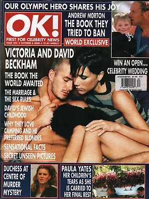 OK! UK Magazine October 6 2000 Victoria David Beckham 081020ame3 • £40.27
