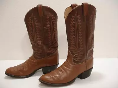 Men's Sz 10.5 D M Tony Lama 6210 Stallion Brown Leather Cowboy Western Boots USA • $69.99