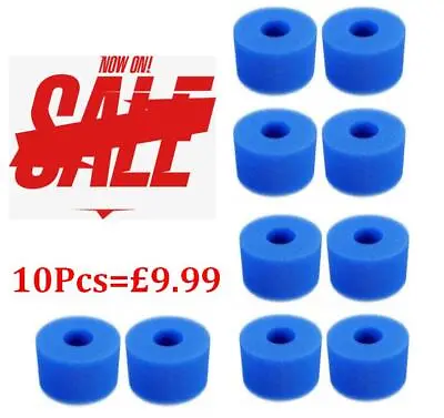 10Pcs Tub Spa Filter S1 Type Foam Sponge Bio Filters For Intex Pure  • £9.99