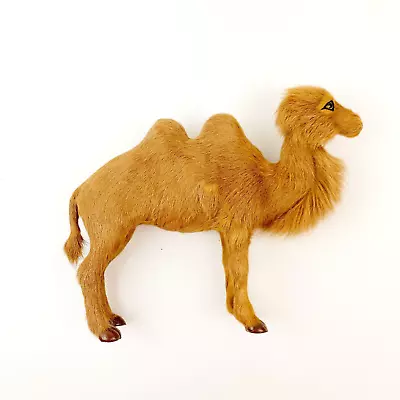 $35 • Buy Vintage 1970s Real Fur Two Hump Camel Figurine 11.5 