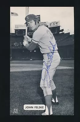 1970's J.D. McCarthy Postcard -JOHN FELSKE (Milwaukee Brewers) *Autographed* • $11.99