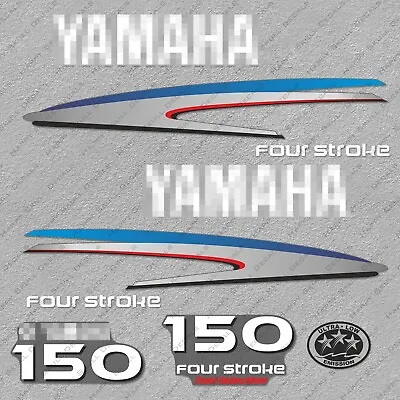 Yamaha 150HP Four Stroke Outboard Engine Decals Sticker Set Reproduction 150 HP • $93.67