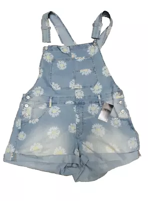 Nobo Daisy Print Size XL (15-17) Shortall Overall Woman's Denim Shorts NWT • $12.73