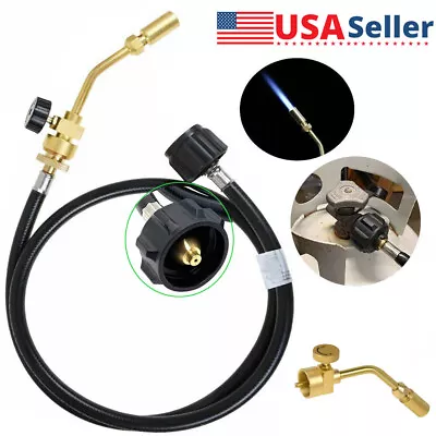 Mapp Propane Gas Tank Start Torch/ Hose Adapter For Brazing Soldering Welding • $18