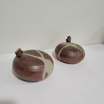 Vintage Studio Art Pottery Salt Pepper Shakers Stoneware Arts Crafts • $71.99