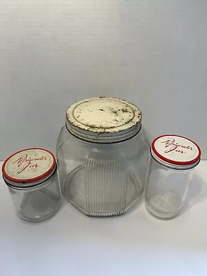 Vintage Glass Jars With Lids  Lot • $25