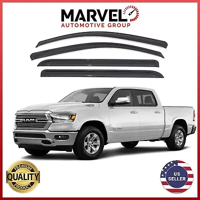 Smoke Window Sun Vent Visor Rain Guards Deflectors For Ram 1500 2019-2024 • $28