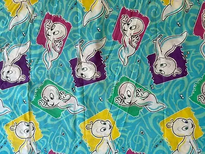 Vtg 90s CASPER The Friendly Ghost Full Double Flat Sheet ~ Bibb Co USA • $29.99