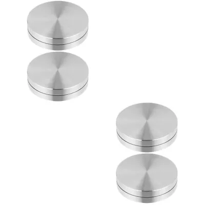  4 Pcs Table Turntable Bearing 2 Tier Cake Stand Silver Serving Tray Metal Kit • £10.99