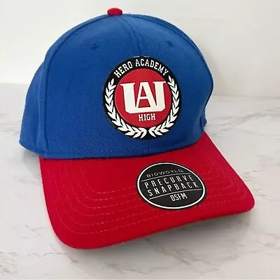 NWT My Hero Academia U.A. High Logo Snapback Hat In Blue And Red Size OSFM • $25