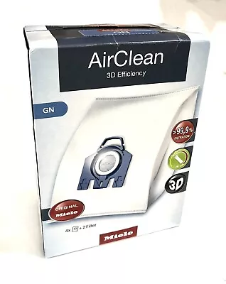 Miele GN Airclean 3D Efficiency Dust Vacuum Bags -  4 Bags & 2 Filters Per Box   • $12.99