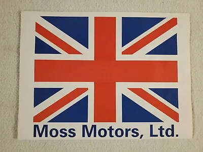 Vintage Moss Motors British Union Jack Flag Print Advertisement • $14.95