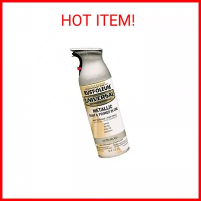 Rust-Oleum 249130 Universal All Surface Metallic Spray Paint 11oz Satin Nickel • $12.32