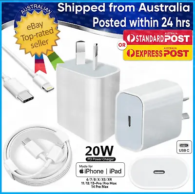 $13.99 • Buy 20W USB Type-C Wall Adapter Fast Charger PD Power For IPhone Charger  14 13 12 