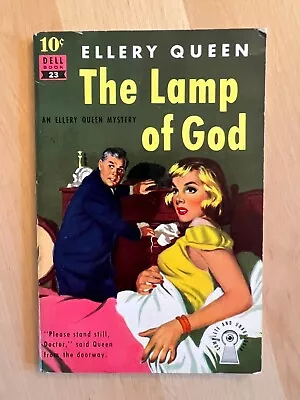 Ellery Queen - Dell Ten Cent Book #23 1951 The Lamp Of God - George Mayers Cover • $10.50