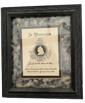 Framed Queen Victoria In Memoriam Card • £12