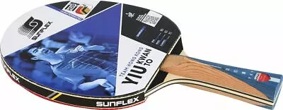 $36.95 • Buy SUNFLEX Yiu Kwan To ITTF Approved Mikado Rubber Sponged Table Tennis Bat 10378