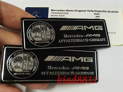 $22.99 • Buy 2X Affalterbach Special Edition Black AMG Badge Emblem Decal For Mercedes Benz