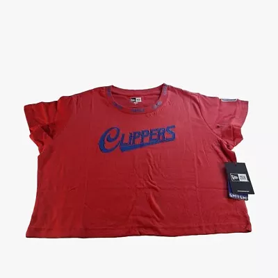 NBA Los Angeles Clippers Women's Size XL Red Crop Top Short Sleeve New Era • $12.50