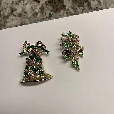 Lot Of 2 Christmas Vintage - Modern Holiday Brooch Pins Signed Gerry’s • $13.99