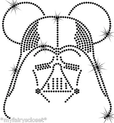 8  Star Wars Darth Vader Mickey Mouse Iron On Rhinestone Transfer Applique • $10.25