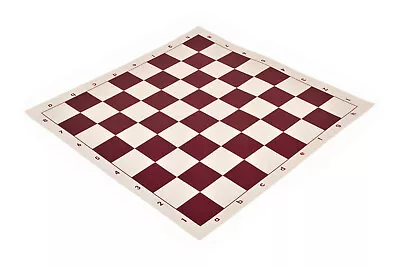 20” Vinyl Chess Board – Meets Tournament Standards - Burgundy - 2.25 Inch Square • $13.95