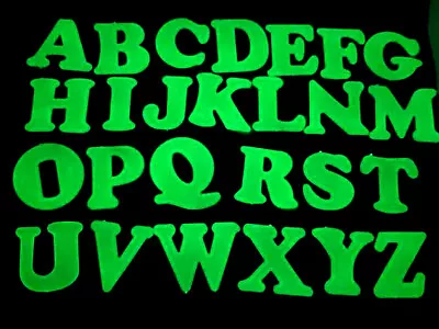 2 Sets Glow In The Dark Alphabet Letter  A-Z  Adhesive Wall Stickers 26pcs Decor • £3.07